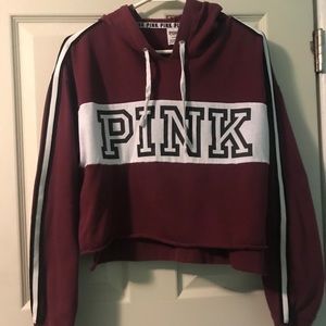 Medium maroon PINK crop top